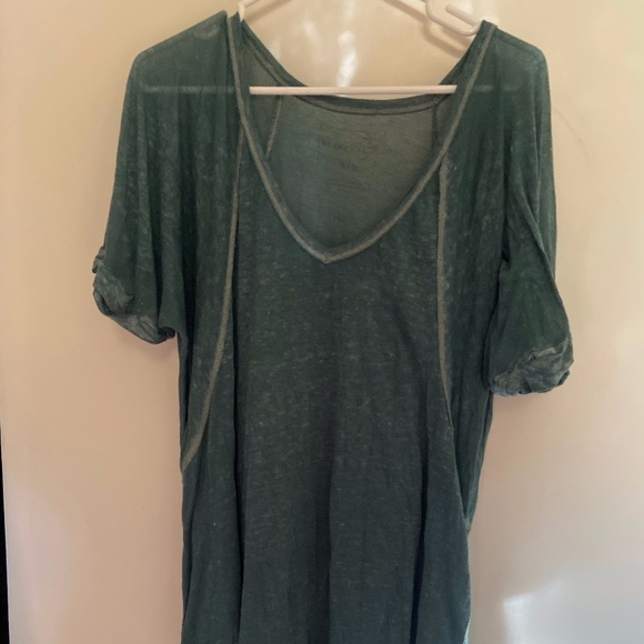 Free People Teal Shirt - Picture 1 of 2
